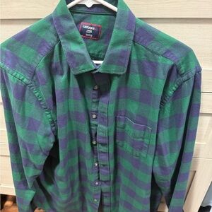UNTUCKit Green and Blue Plaid Men's Shirt
